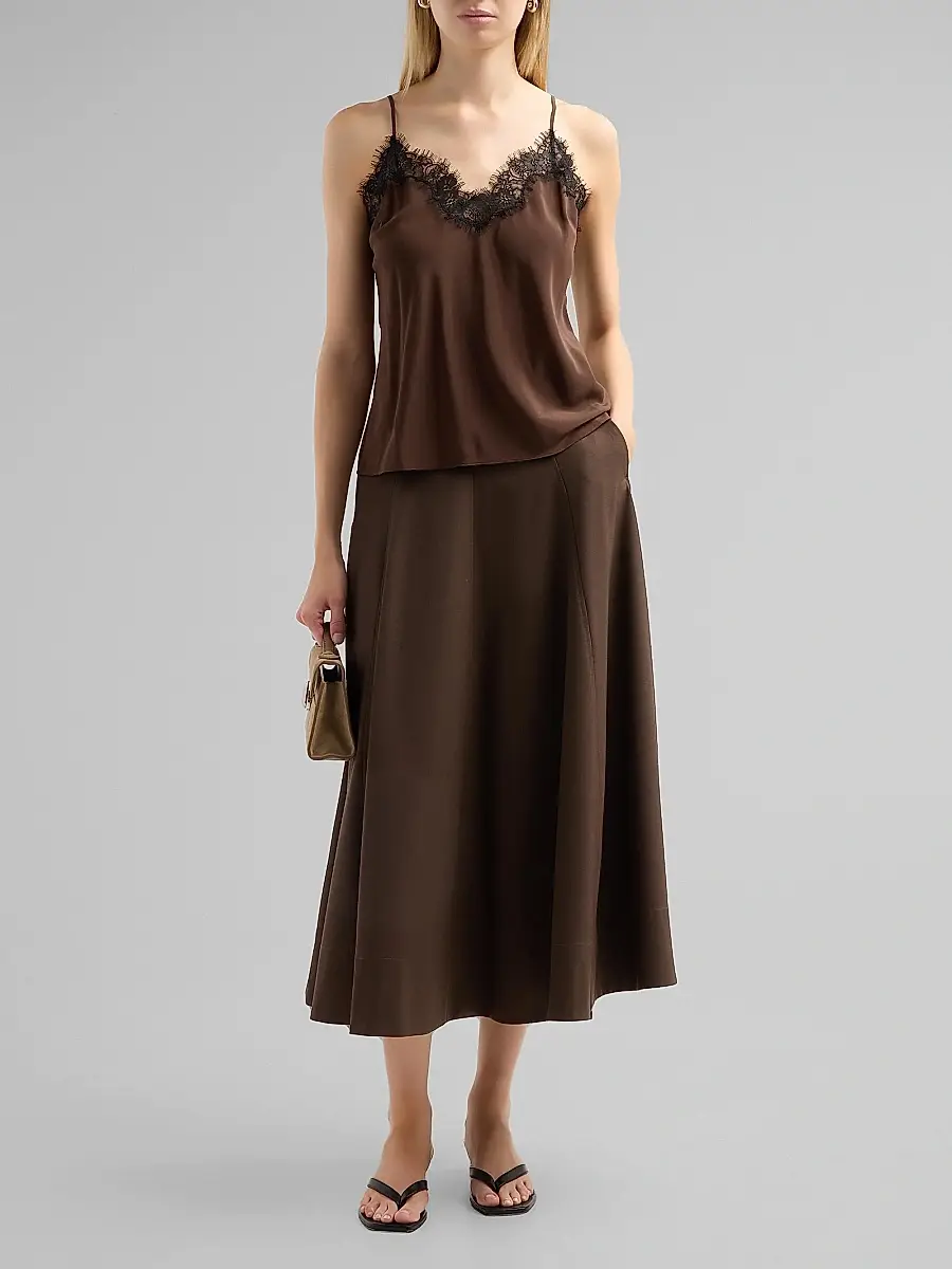 A.L.C. A. L.C. Women's Aminah Virgin Wool-Blend A-Line Midi Skirt | Thumbnail 2 A.L.C. A. L.C. Women's Aminah Virgin Wool-Blend A-Line Midi Skirt | Thumbnail 2