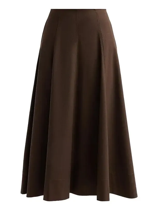 A. L.C. Women's Aminah Virgin Wool-Blend A-Line Midi Skirt A. L.C. Women's Aminah Virgin Wool-Blend A-Line Midi Skirt