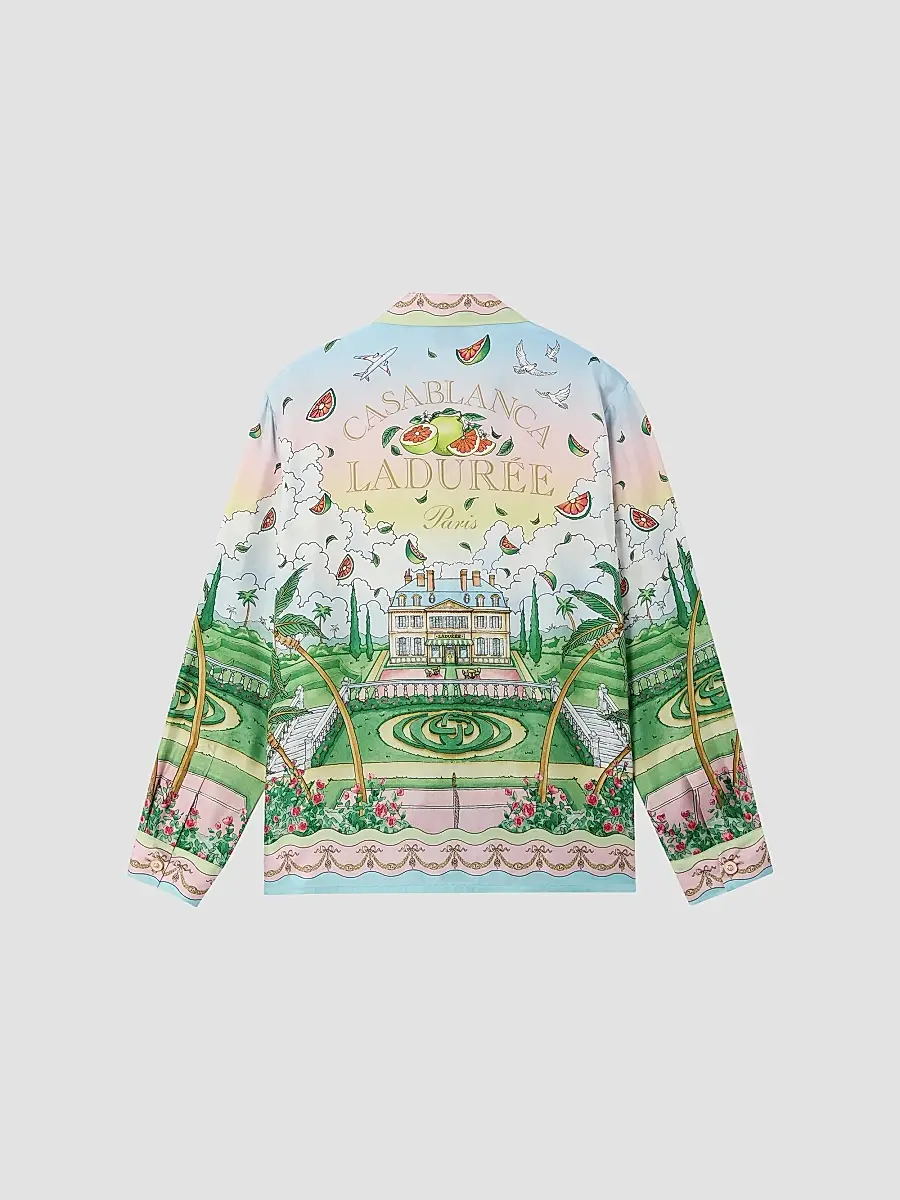 Casablanca Men's x Ladurée Printed Silk Shirt | Thumbnail 2