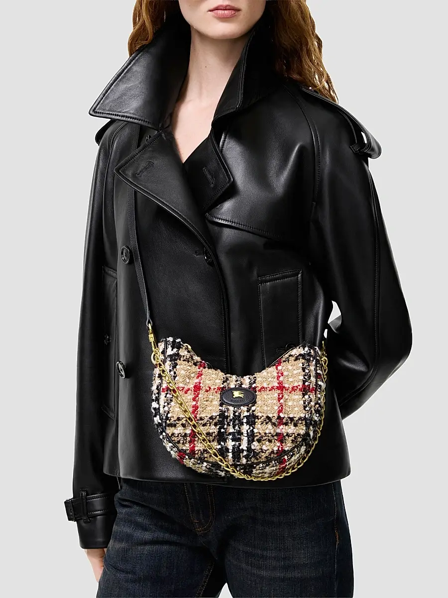 Burberry Women's Horseshoe Check Chain Bag | Thumbnail 2 Burberry Women's Horseshoe Check Chain Bag | Thumbnail 2