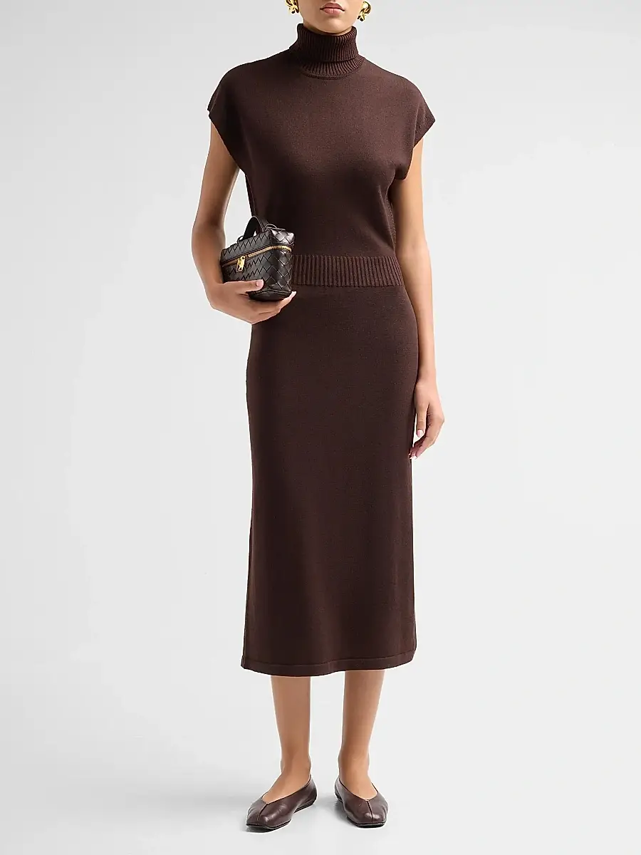 Ramy Brook Women's Natalie Wool Knit Turtleneck Midi-Dress | Thumbnail 2 Ramy Brook Women's Natalie Wool Knit Turtleneck Midi-Dress | Thumbnail 2