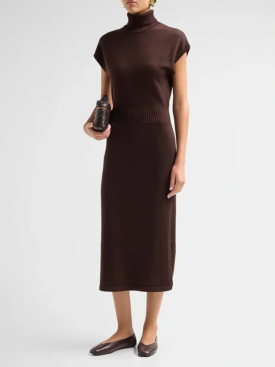 Ramy Brook Women's Natalie Wool Knit Turtleneck Midi-Dress | Thumbnail 4 Ramy Brook Women's Natalie Wool Knit Turtleneck Midi-Dress | Thumbnail 4