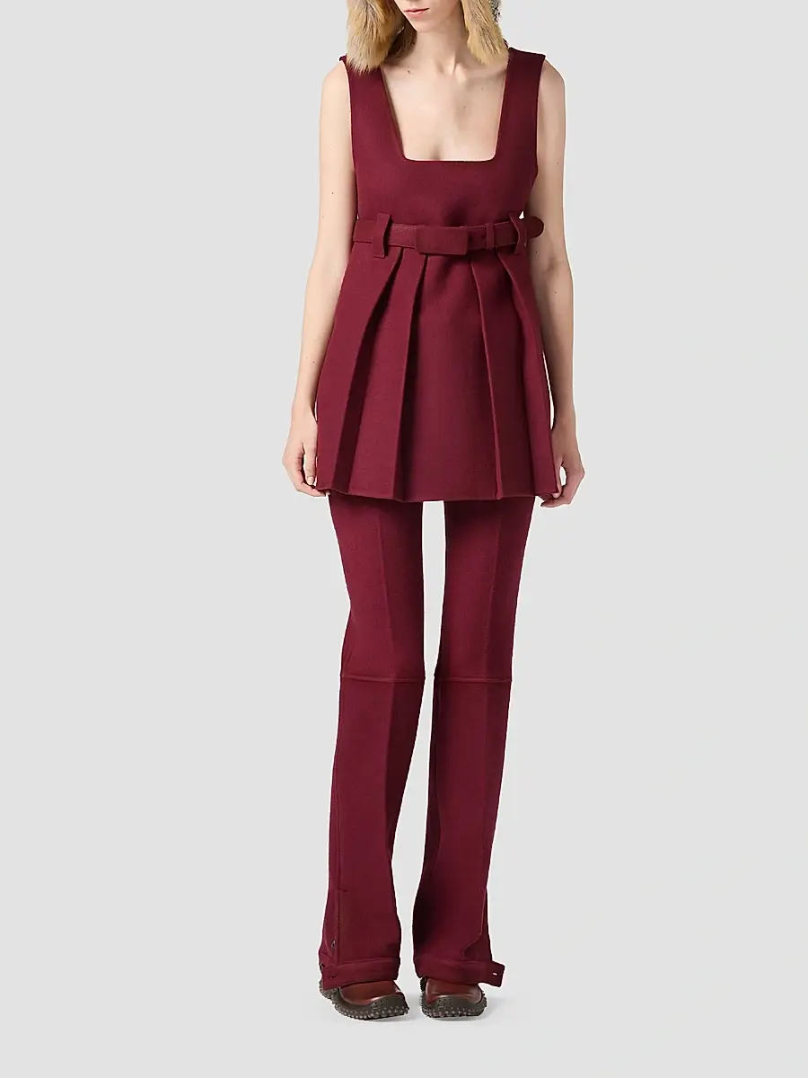 Miu Miu Women's Double Wool Pants | Thumbnail 2 Miu Miu Women's Double Wool Pants | Thumbnail 2