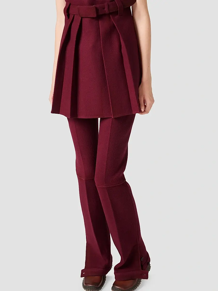 Miu Miu Women's Double Wool Pants | Thumbnail 3 Miu Miu Women's Double Wool Pants | Thumbnail 3