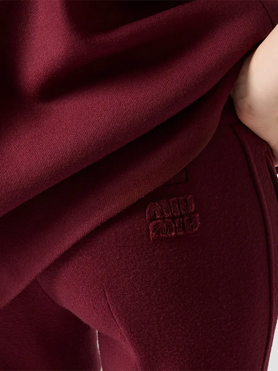 Miu Miu Women's Double Wool Pants | Thumbnail 6 Miu Miu Women's Double Wool Pants | Thumbnail 6