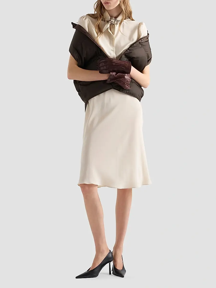 Prada Women's Nylon Down Vest | Thumbnail 2 Prada Women's Nylon Down Vest | Thumbnail 2
