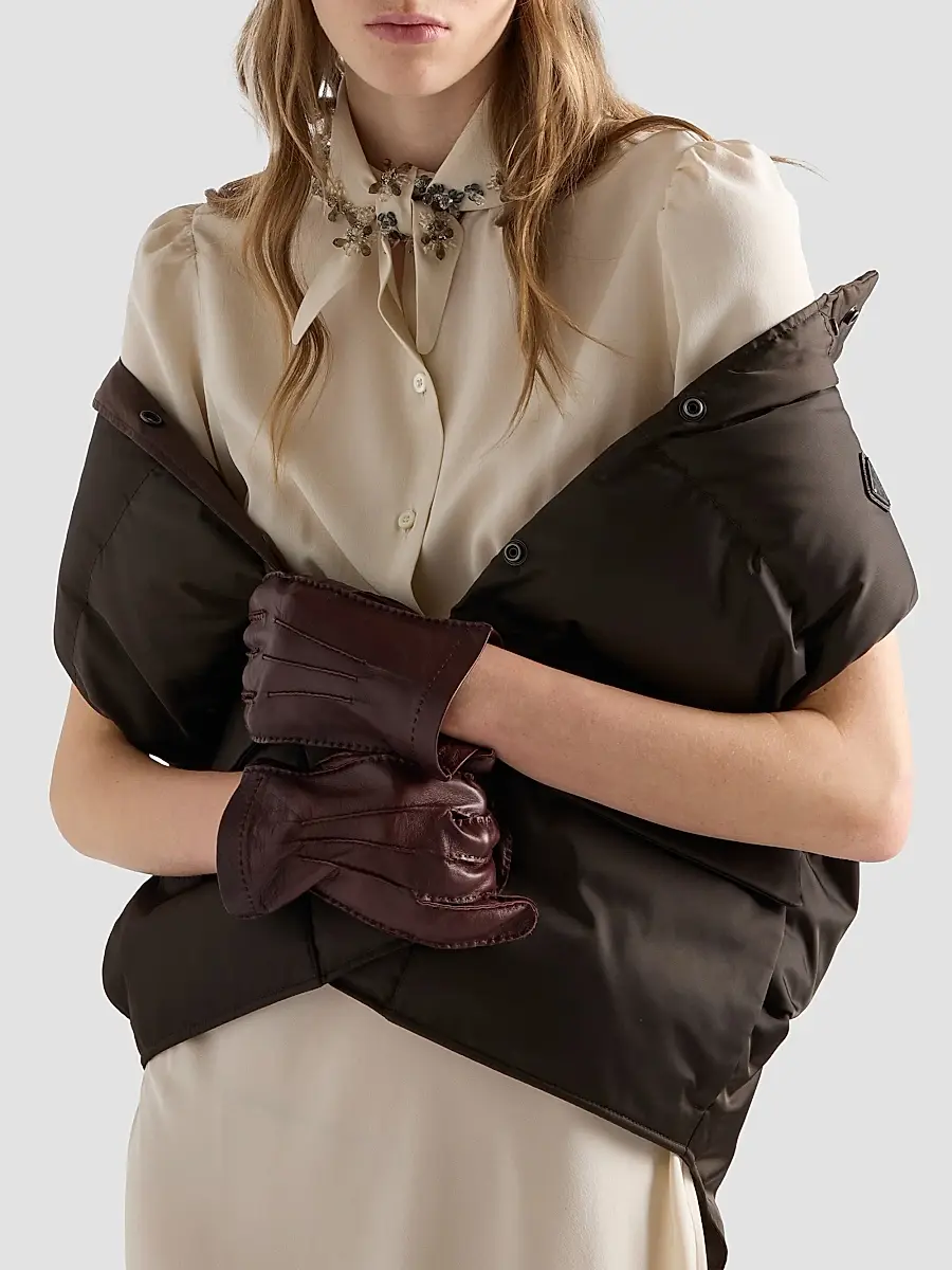 Prada Women's Nylon Down Vest | Thumbnail 4 Prada Women's Nylon Down Vest | Thumbnail 4
