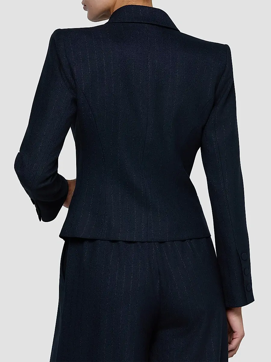 L'Agence Women's Risa Striped Double-Breasted Blazer | Thumbnail 3 L'Agence Women's Risa Striped Double-Breasted Blazer | Thumbnail 3