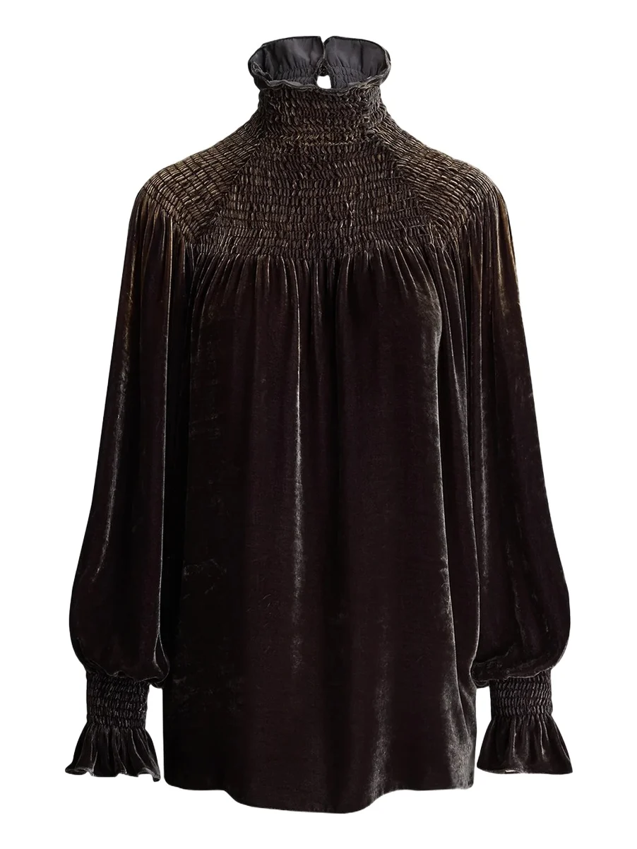 Women's Maddison Smocked Velvet Top