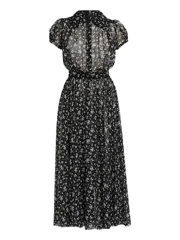 Women's Chiffon Silk Floral Shirtdress Women's Chiffon Silk Floral Shirtdress