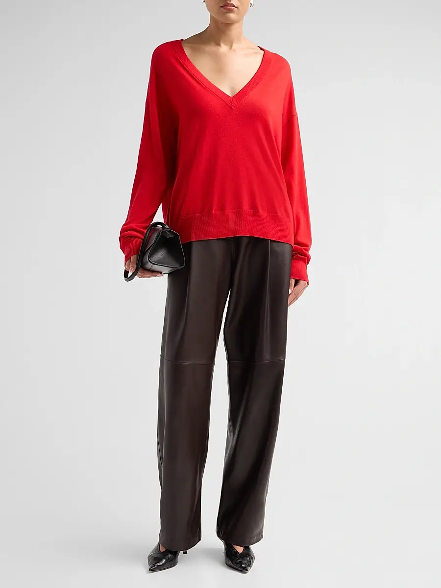 A.L.C. A. L.C. Women's Nicole Merino Wool Long-Sleeve Sweater | Thumbnail 2