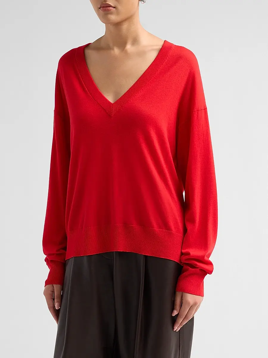 A.L.C. A. L.C. Women's Nicole Merino Wool Long-Sleeve Sweater | Thumbnail 4