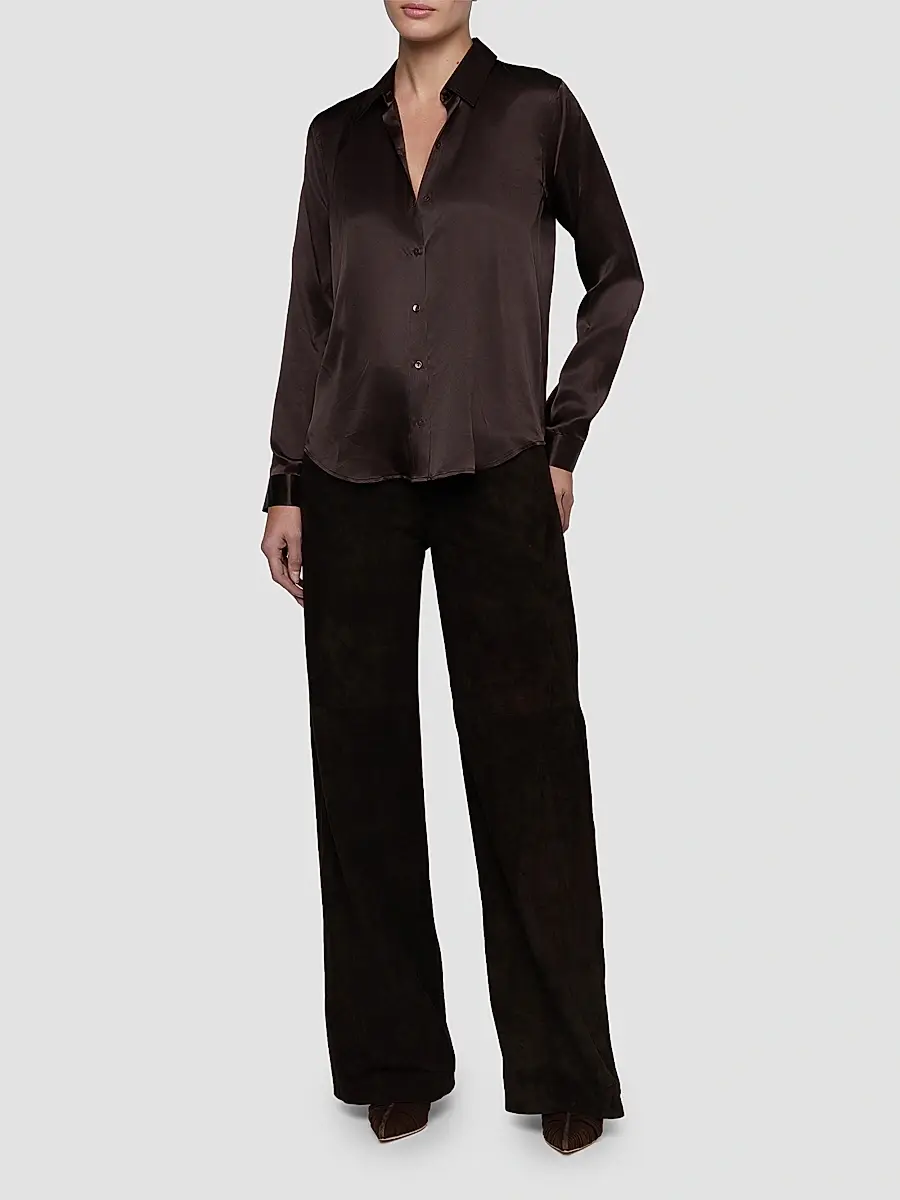 L'Agence Women's Tyler Silk Satin Blouse | Thumbnail 2 L'Agence Women's Tyler Silk Satin Blouse | Thumbnail 2