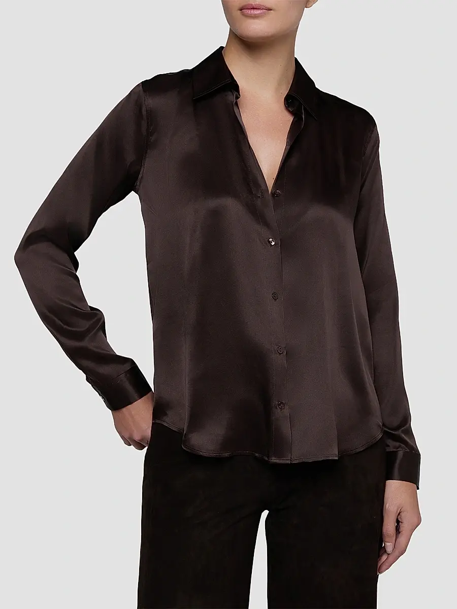 L'Agence Women's Tyler Silk Satin Blouse | Thumbnail 3 L'Agence Women's Tyler Silk Satin Blouse | Thumbnail 3