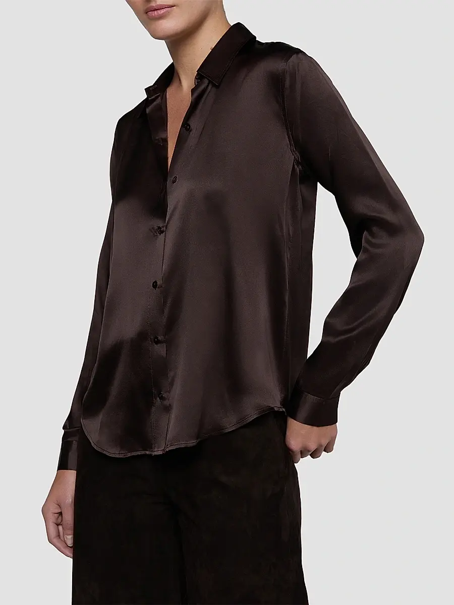 L'Agence Women's Tyler Silk Satin Blouse | Thumbnail 5 L'Agence Women's Tyler Silk Satin Blouse | Thumbnail 5