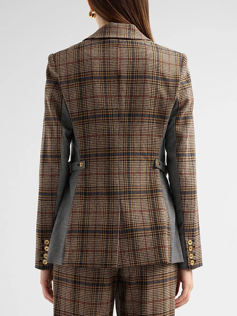 Ramy Brook Women's Bianca Combo Plaid Blazer | Thumbnail 3 Ramy Brook Women's Bianca Combo Plaid Blazer | Thumbnail 3