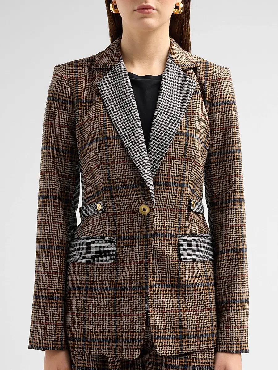 Ramy Brook Women's Bianca Combo Plaid Blazer | Thumbnail 5 Ramy Brook Women's Bianca Combo Plaid Blazer | Thumbnail 5