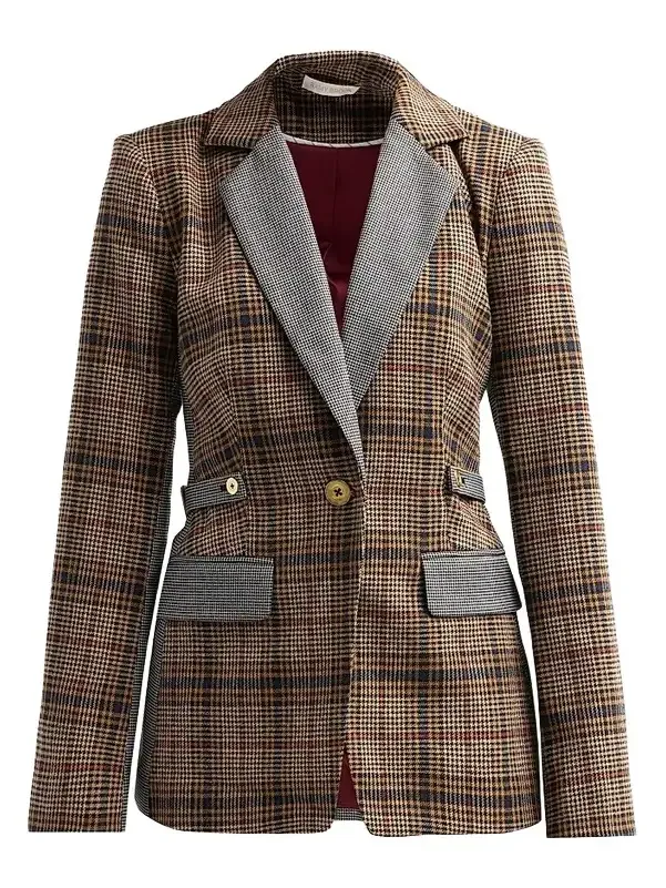 Women's Bianca Combo Plaid Blazer Women's Bianca Combo Plaid Blazer