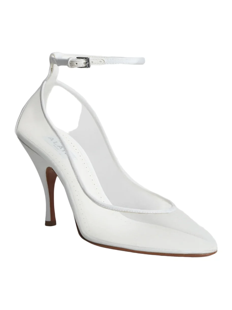 Women's 100MM Strappy Mesh Pumps Women's 100MM Strappy Mesh Pumps
