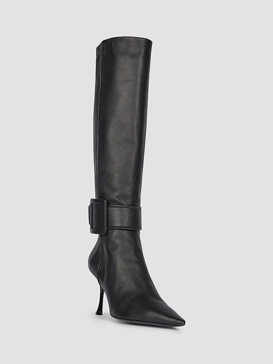 Roger Vivier Women's Viv Ville 85MM Leather Knee-High Boots | Thumbnail 2 Roger Vivier Women's Viv Ville 85MM Leather Knee-High Boots | Thumbnail 2