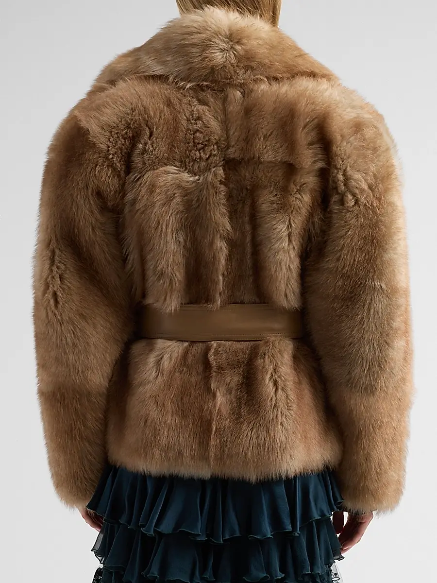 Zimmermann Women's Valiant Shearling Wrap Jacket | Thumbnail 3 Zimmermann Women's Valiant Shearling Wrap Jacket | Thumbnail 3