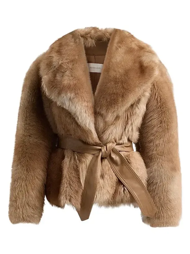 Zimmermann Women's Valiant Shearling Wrap Jacket
