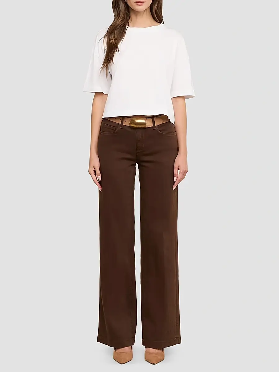 L'Agence Women's Daria Cotton Crop T-Shirt | Thumbnail 2 L'Agence Women's Daria Cotton Crop T-Shirt | Thumbnail 2