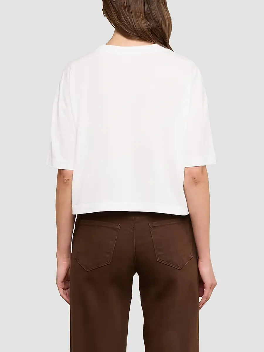 L'Agence Women's Daria Cotton Crop T-Shirt | Thumbnail 3 L'Agence Women's Daria Cotton Crop T-Shirt | Thumbnail 3