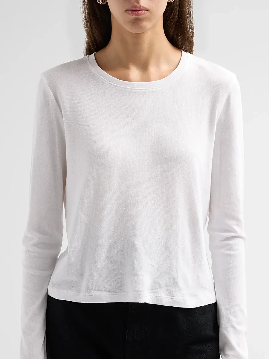 L'Agence Women's Leanne Long-Sleeve Crewneck T-Shirt | Thumbnail 5 L'Agence Women's Leanne Long-Sleeve Crewneck T-Shirt | Thumbnail 5