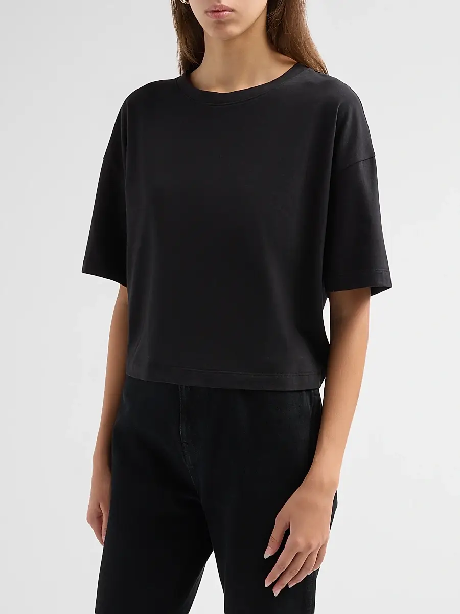 L'Agence Women's Daria Cotton Crop T-Shirt | Thumbnail 4 L'Agence Women's Daria Cotton Crop T-Shirt | Thumbnail 4