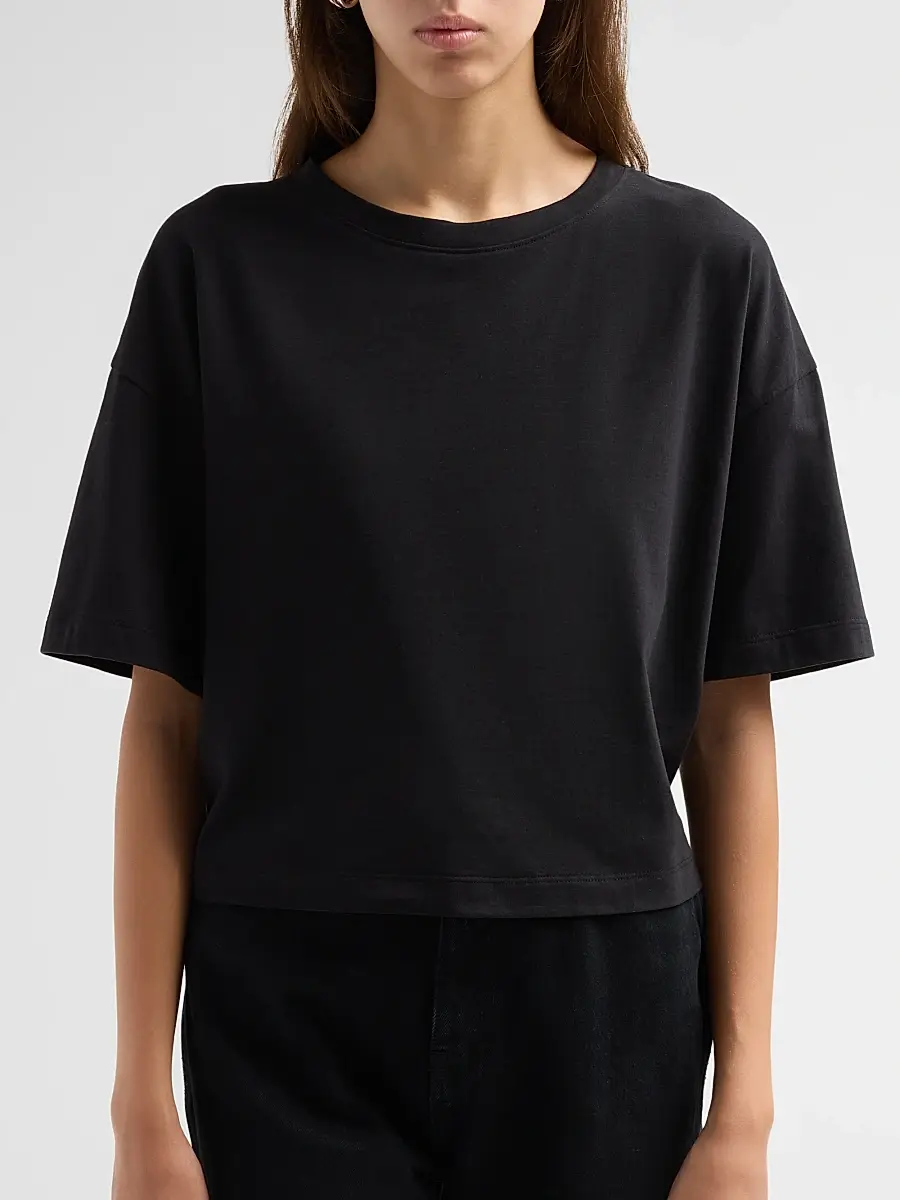 L'Agence Women's Daria Cotton Crop T-Shirt | Thumbnail 5 L'Agence Women's Daria Cotton Crop T-Shirt | Thumbnail 5
