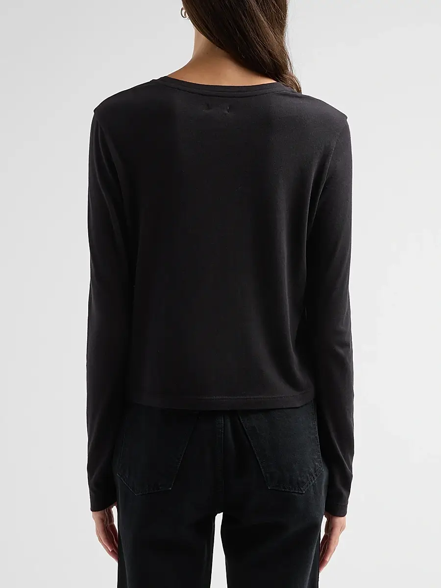 L'Agence Women's Leanne Long-Sleeve Crewneck T-Shirt | Thumbnail 3 L'Agence Women's Leanne Long-Sleeve Crewneck T-Shirt | Thumbnail 3