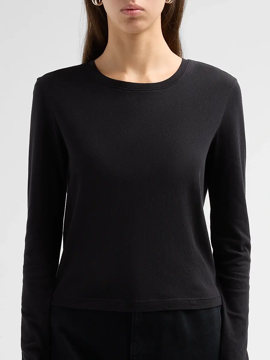 L'Agence Women's Leanne Long-Sleeve Crewneck T-Shirt | Thumbnail 5 L'Agence Women's Leanne Long-Sleeve Crewneck T-Shirt | Thumbnail 5