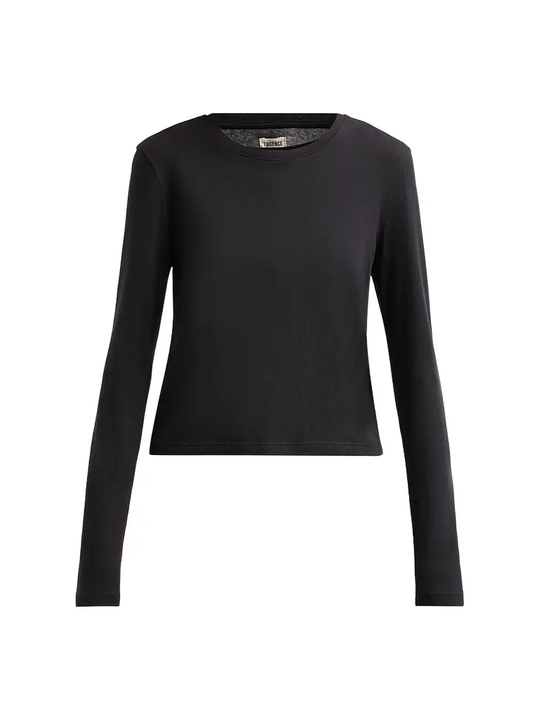 L'Agence Women's Leanne Long-Sleeve Crewneck T-Shirt