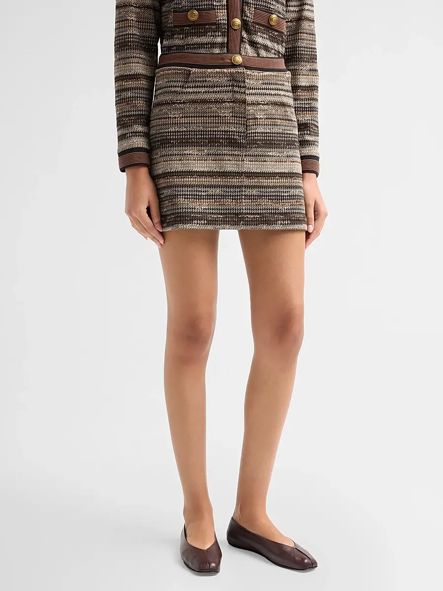 Ramy Brook Women's Alina Striped Houndstooth Mini Skirt | Thumbnail 4 Ramy Brook Women's Alina Striped Houndstooth Mini Skirt | Thumbnail 4