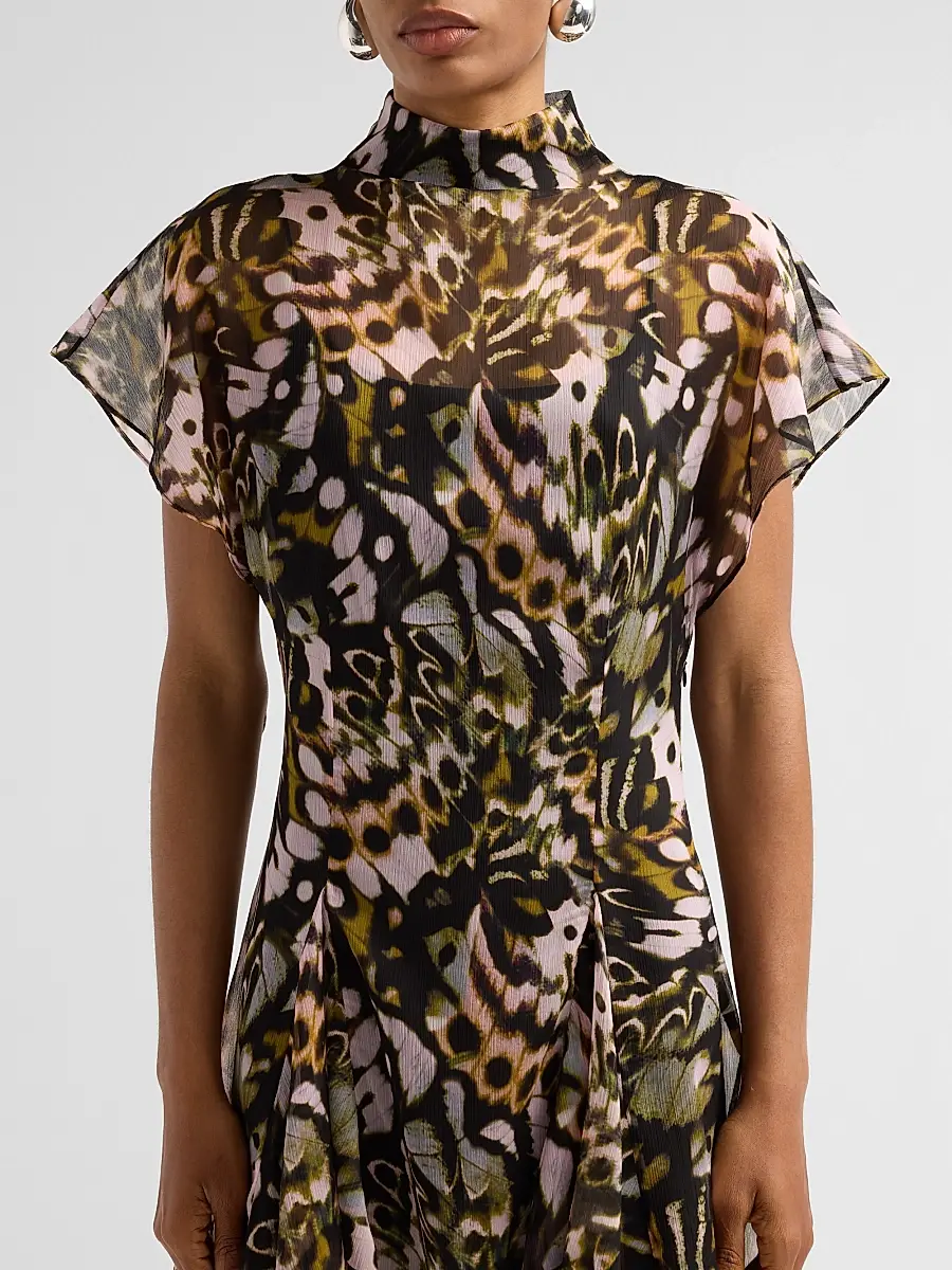 Amur Women's Evelyn Printed A-Line Mini Dress | Thumbnail 5 Amur Women's Evelyn Printed A-Line Mini Dress | Thumbnail 5