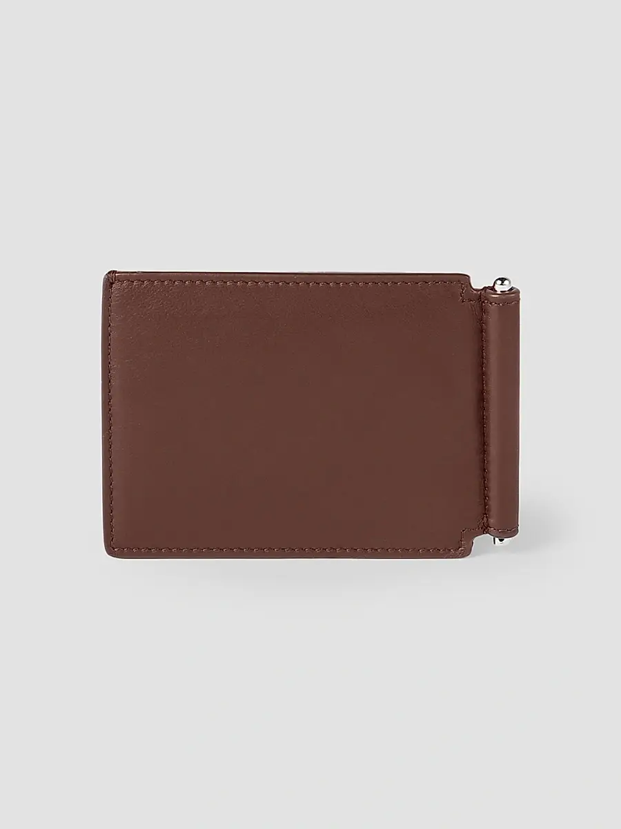 Brunello Cucinelli Men's Smooth Calfskin Money Clip Wallet | Thumbnail 3