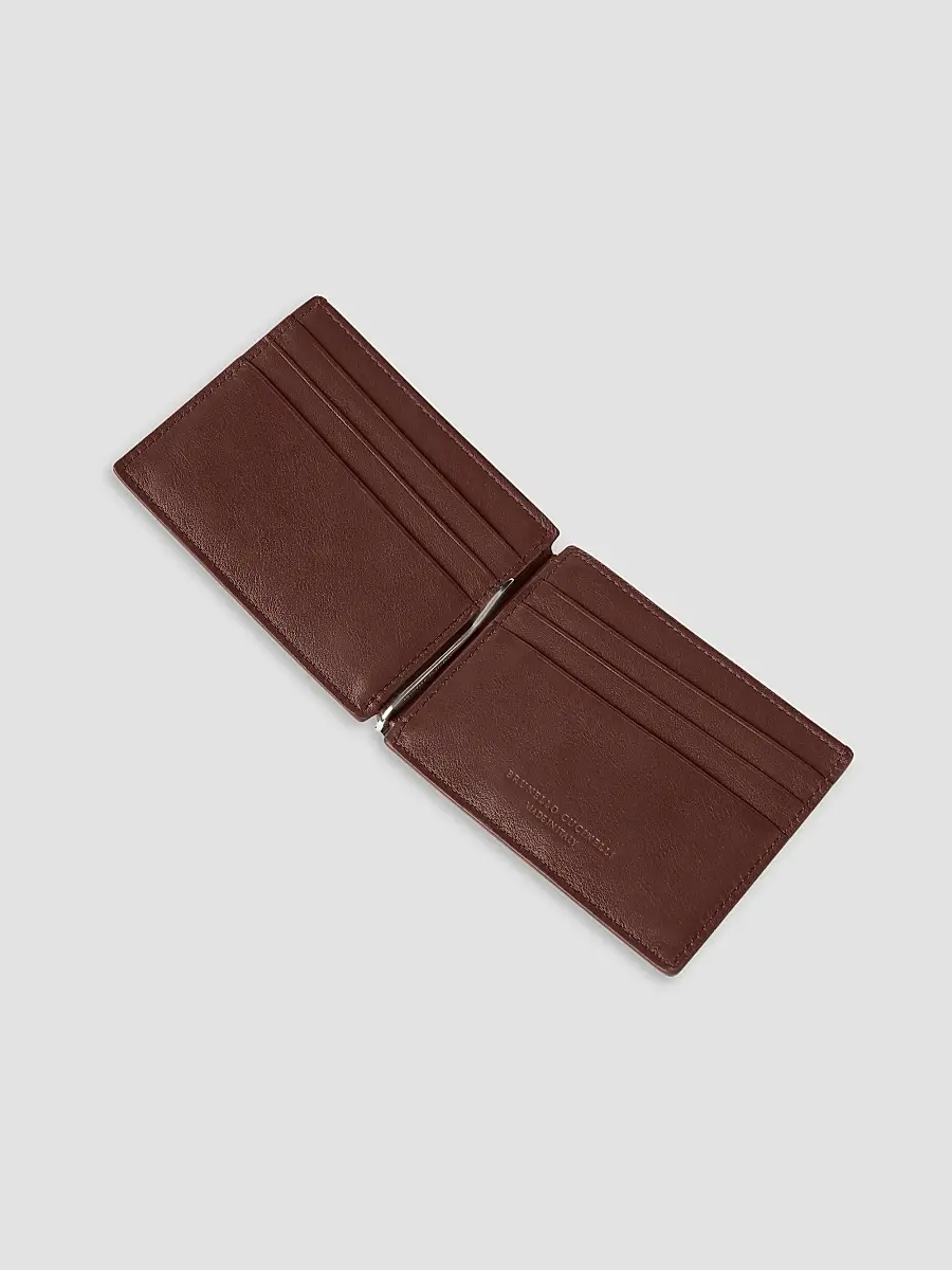 Brunello Cucinelli Men's Smooth Calfskin Money Clip Wallet | Thumbnail 4