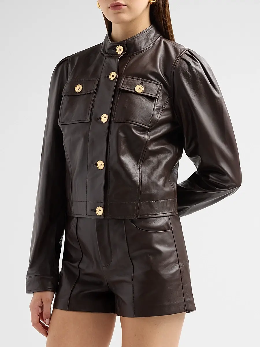 Ramy Brook Women's Elsa Leather Jacket | Thumbnail 4 Ramy Brook Women's Elsa Leather Jacket | Thumbnail 4