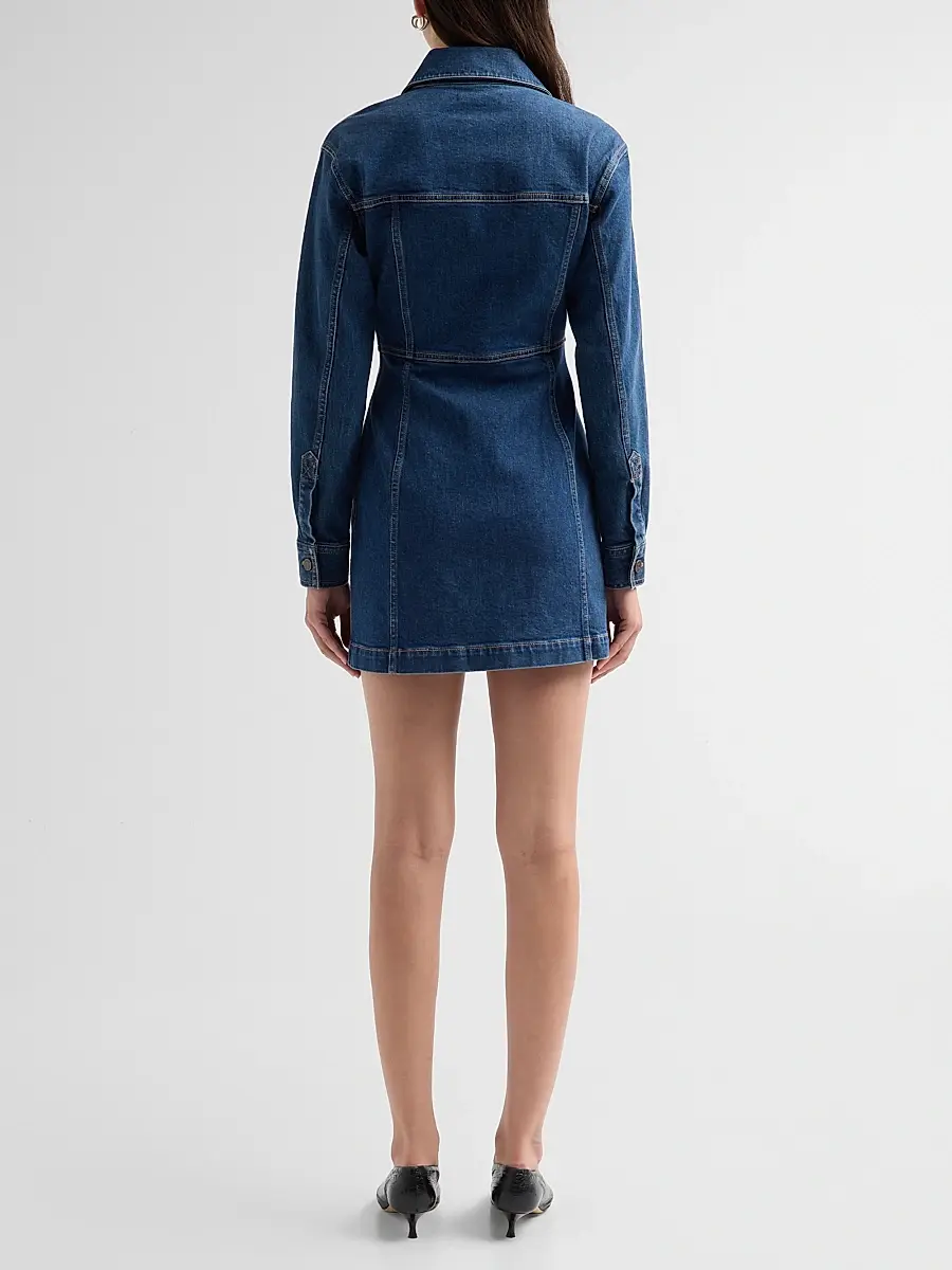 Veronica Beard Women's Bandera Denim Mini Shirtdress | Thumbnail 3 Veronica Beard Women's Bandera Denim Mini Shirtdress | Thumbnail 3