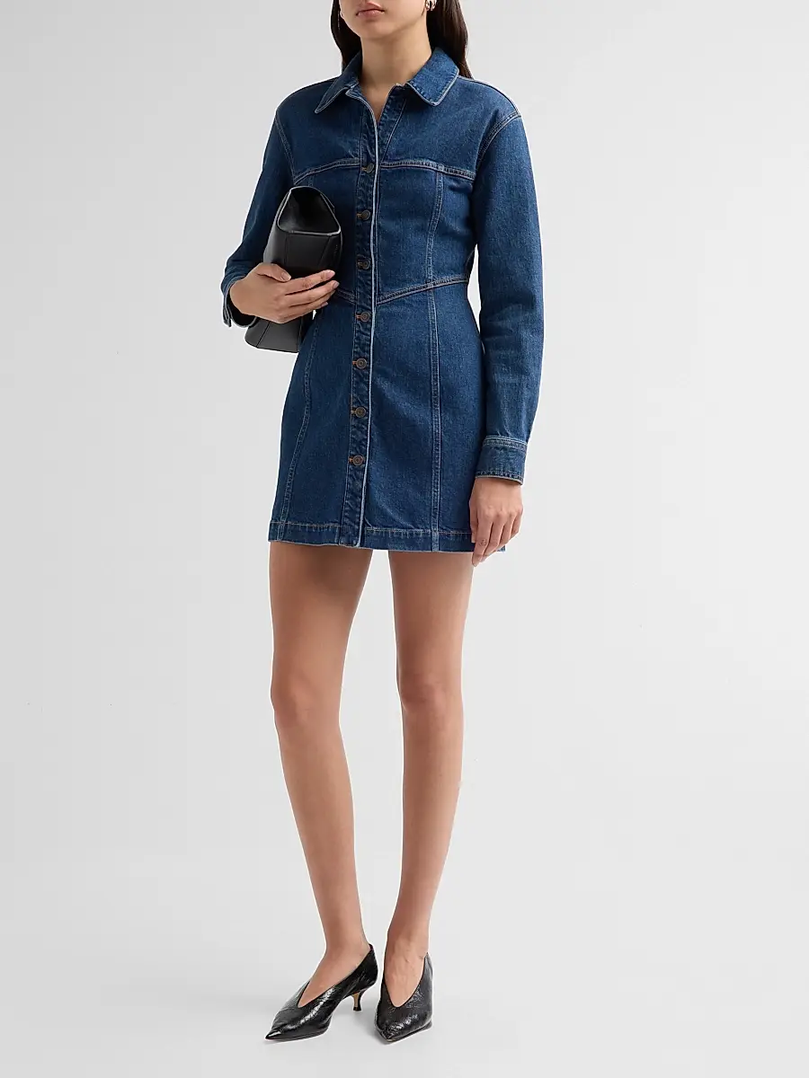 Veronica Beard Women's Bandera Denim Mini Shirtdress | Thumbnail 4 Veronica Beard Women's Bandera Denim Mini Shirtdress | Thumbnail 4