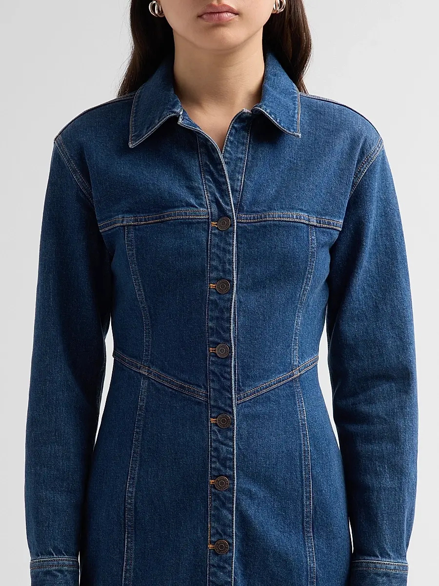 Veronica Beard Women's Bandera Denim Mini Shirtdress | Thumbnail 5 Veronica Beard Women's Bandera Denim Mini Shirtdress | Thumbnail 5