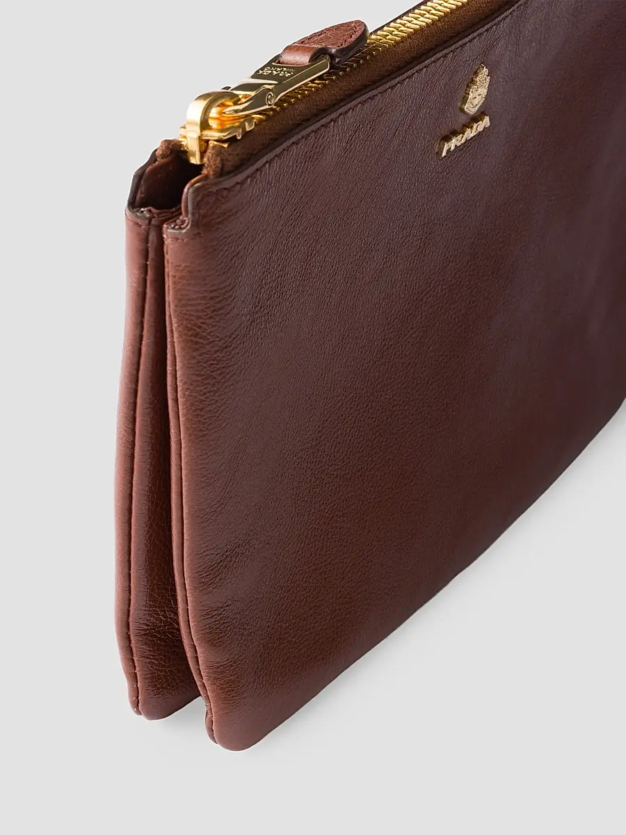 Prada Women's Leather Zipper Pouch | Thumbnail 4 Prada Women's Leather Zipper Pouch | Thumbnail 4