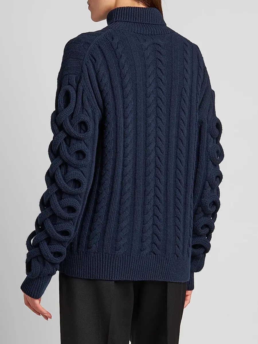 Etro Women's Cable-Knit Wool Sweater | Thumbnail 3 Etro Women's Cable-Knit Wool Sweater | Thumbnail 3