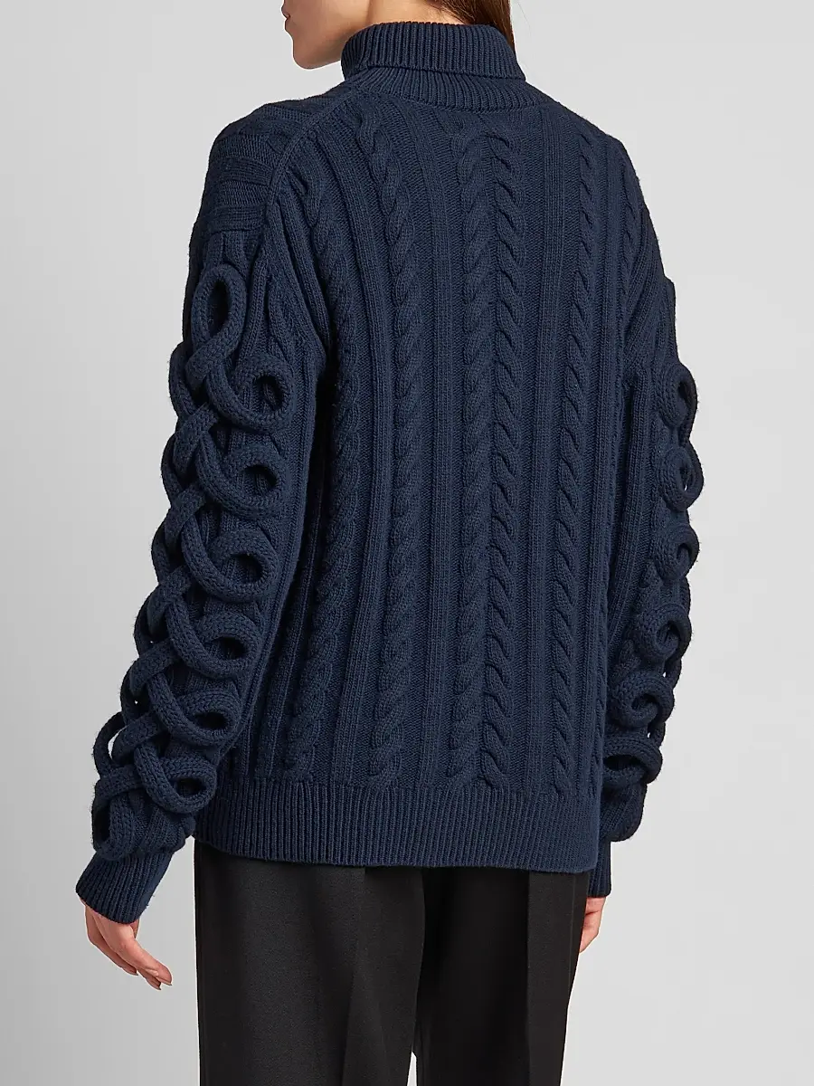 Etro Women's Cable-Knit Wool Sweater | Thumbnail 5 Etro Women's Cable-Knit Wool Sweater | Thumbnail 5