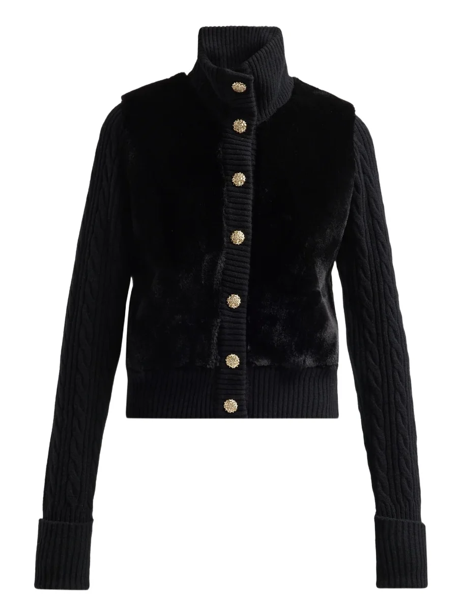 Women's Logan Wool-Cashmere Faux-Fur Cardigan Women's Logan Wool-Cashmere Faux-Fur Cardigan