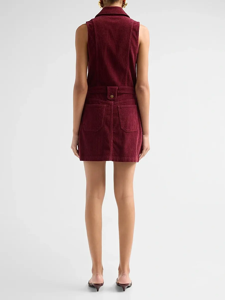 Ramy Brook Women's Peyton Stretch-Cotton Corduroy Mini Shirtdress | Thumbnail 3