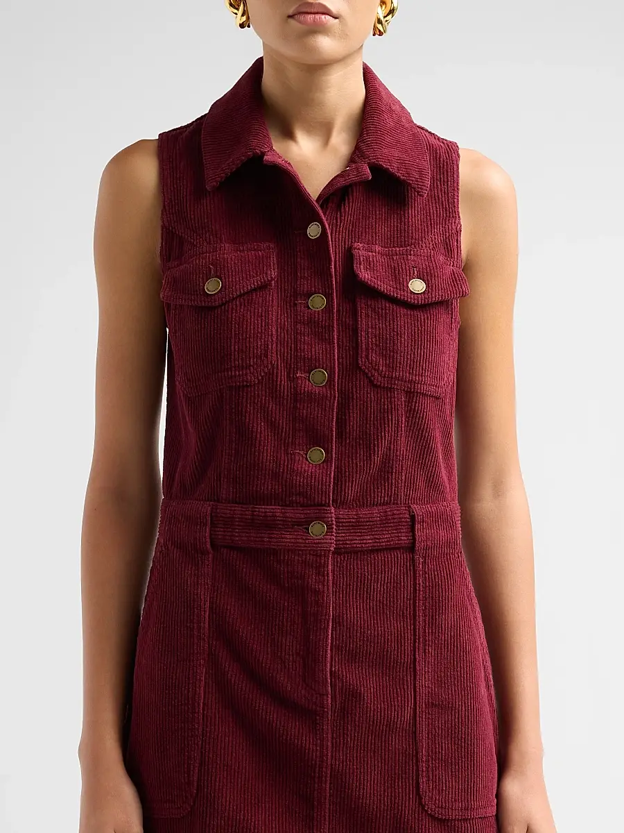 Ramy Brook Women's Peyton Stretch-Cotton Corduroy Mini Shirtdress | Thumbnail 5