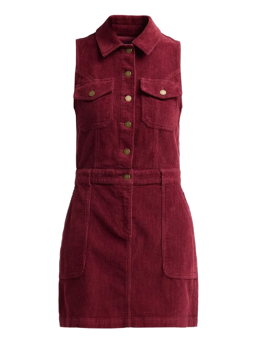 Ramy Brook Women's Peyton Stretch-Cotton Corduroy Mini Shirtdress