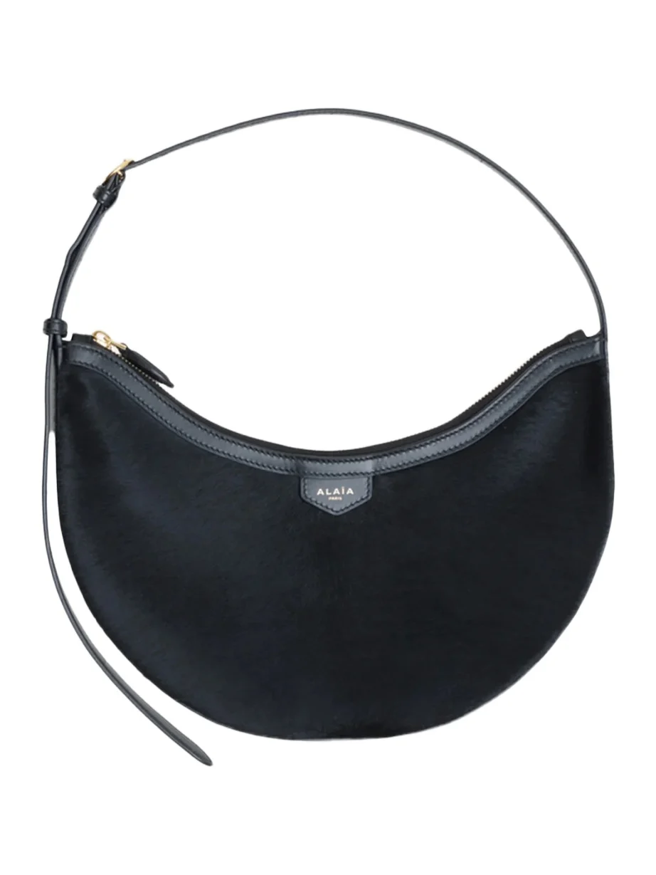 Women's One Piece Demi-Lune Calf Hair Shoulder Bag Women's One Piece Demi-Lune Calf Hair Shoulder Bag